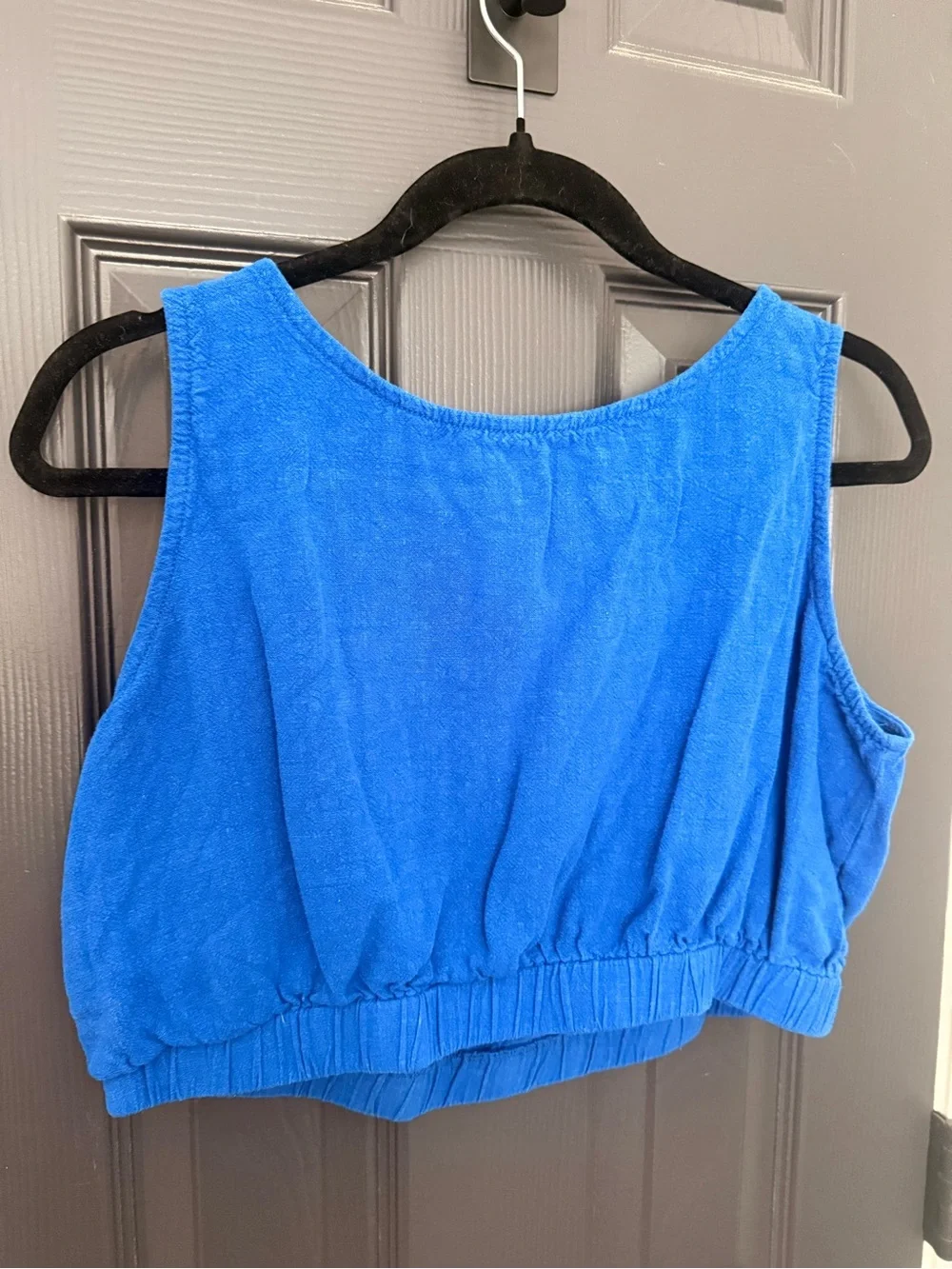 Trendy Queen | Royal Blue Too & High-Waist Elastic Shorts Set
